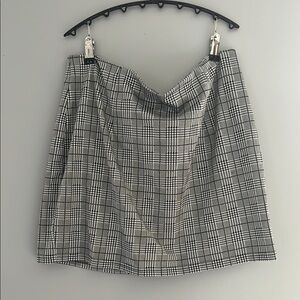 Kate Kason Black and White Mini Plaid Skirt 2X